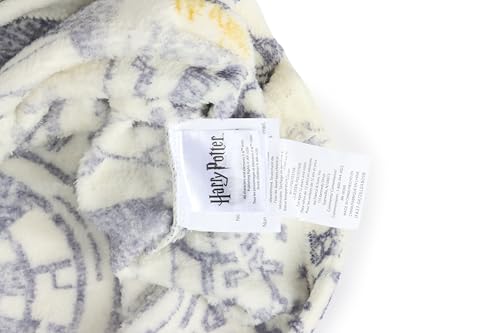 Jay Franco Wearable Throw Blanket – Oversized Plush Hooded Blanket with Pocket, Ultra Soft Cozy Fleece Throw for Lounging, Travel, Cream - Harry Potter, 34x38 - Adult - color: Cream - Harry Potter, size: Adult