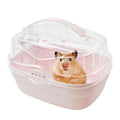 Hamster Carrier Cage with Water Bottle,Portable Hamsters Travel Cage Plastic Guinea Pig Carrying Cases Small Animal Carry Cage for Dwarf Hamsters Chinchillas Hedgehog Mouse(Pink) - color: 【Pink】