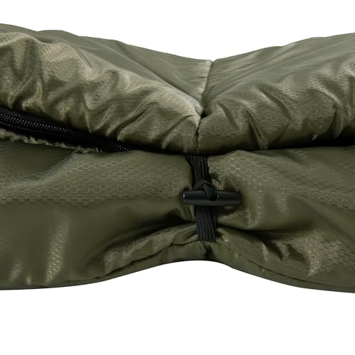 PO PO BEAR Zero Degree Sleeping Bag for Adults 100% Cotton Flannel Tall and Big - color: Green（0 F）, size: 84" x 40" Left Zip