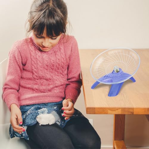 Silent Hamster Exercise Running Wheel Flying Saucer, Purple | Non-slip surface, smooth & quiet spinning, durable plastic, encourages healthy exercise, for dwarf hamsters/mice/gerbils - color: Purple