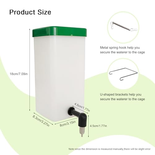 1000ml No Drip Small Animal Water Bottle for Rodent/Ferret/Hamster/Guinea Pig/Rabbit