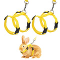 Rabbit Harness and Leash, Escape Proof Bunny Cat Leash Small Animal Harness Soft Adjustable Buckle(2Pcs, Yellow) for Bunny Kitten Cats Puppies Walking Hiking Training - color: Yellow