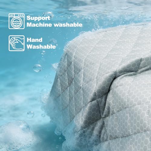 Cooling Mat for Dogs: Premium Waterproof Dog Cooling Blanket, 5-Layer Materials Dog Cooling Mat, Washable Pet Cooling Mat for Summer, Silver Grey Mats Large Dogs - color: 005-Silver Grey