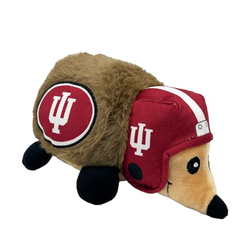 NCAA Indiana Hoosiers Plush Hedgehog Toy for Dogs & Cats, Cool Soft Pet Toy for Fun and Interactive Play, Dog Chew Toy with Squeaker, Licensed Hot Pet Toy - color: Indiana Hoosiers