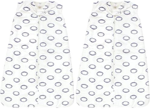 Hudson Baby Unisex Baby Mink with Sherpa Inner Sleeping Bag, Sack, Blanket, Football, 12-18 Months (Pack of 2) - color: Football, size: 12-18 Months (Pack of 2)