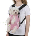 Upgraded Dog Carrier Backpack,Breathable Mesh,Portable Foldable Cat Carrier Sling for Hiking/Camping,Adjustable Legs Out Pet Front Carriers Travel Bag for Small Dogs,Puppy,Cat,Rabbit,Pink - color: Pink-1