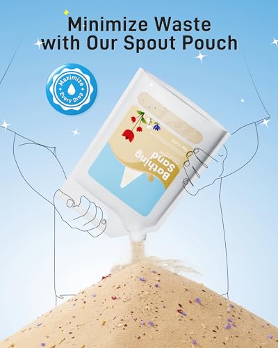 BUCATSTATE Hamster Sand, No-Dust 6.6LB Chinchilla Dust Bath with Pour Spout, 100% Natural Desert Bathing Sand for Syrian Hamster Gerbil Rat Mice Small Animals (Flower Smell) - color: Flower Scent, size: 6.6LB