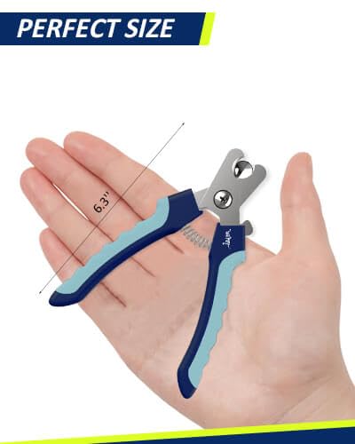 Dog Nail Clippers U10.1, Dog Nail Trimmer Large Breed with Quick Sensor, Razor Sharp Blade Professional Pet Nail Clipper with Safety Guard and Nail File, Pale Turquoise - color: #09 Pale Turquoise