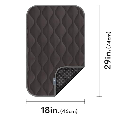 Paw Inspired Washable Padded Crate Mats for Dogs, Gray, 29x18 Inch | Fits 30-inch Kennels, Leakproof, Waterproof Bottom, Plush Dog Pad, Pet Bed - color: Gray, size: 30 Inch