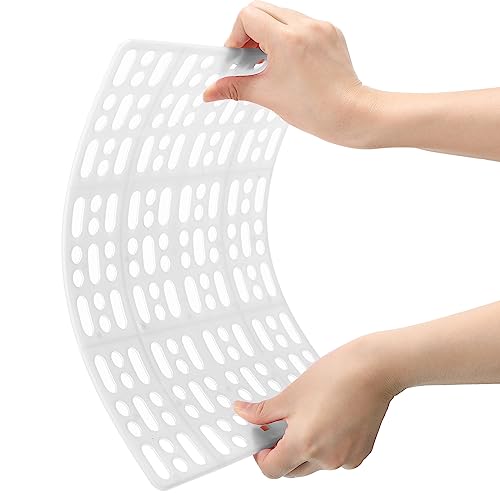BBTO 24 Pieces Plastic Rabbit Cage Mat Durable Rabbit Feet Pad Small Animal Feet Pad Cage Resting Mat with a Convenient Connectors, Bunny Pads for Easy Cleaning for Bunny Rat Guinea Cats(White) - color: White