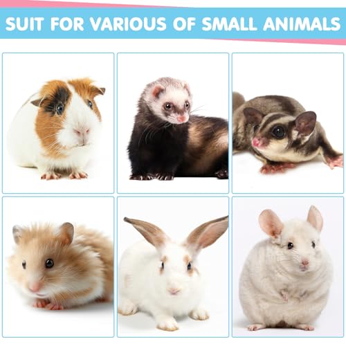 AceOrbit 6 Pcs Ferret Cozy Cage Accessories Triple Rat Cage Hanging Hammock Guinea Pig Cube Hammock Chinchilla Bed Hideout Small Animals Toy Accessories Sugar Glider Squirrel Hamster (Cute Paws) - style: Cute Paws