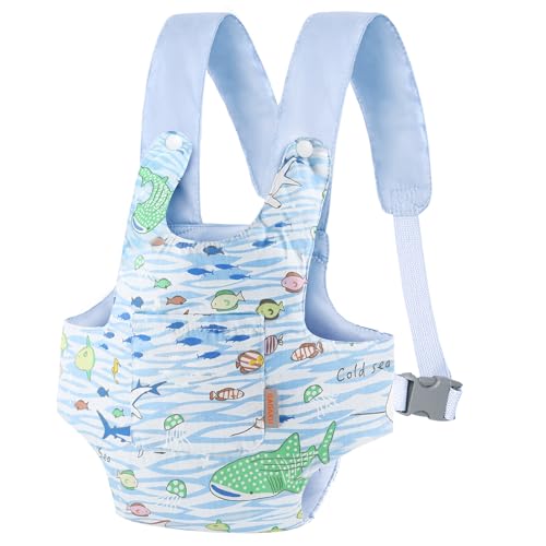 GAGAKU Toy Baby Dolls Carrier for Kids, Reborn Baby Doll Carrier Accessories for Toddlers & Girls - Blue - Fish Pattern - color: 8_fish