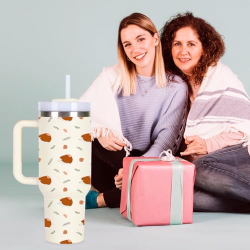 momocici 40oz Hedgehogs Tumbler with Handle Gifts for Women.Hedgehog Lover Cups Tumbler Gifts for Women.40 oz Birthday Christmas Hedgehog Cup Tumblers for Hedgehogs Lover. - style: Hedgehog