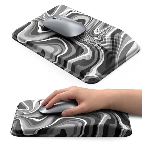 TECKNET Ergonomic Mouse Pad with Wrist Rest, Comfortable Relieves Pain | Built-in Memory Foam and Ergonomic Slope Design Relieves Carpal Tunnel Syndrome Pain, Mousepad for Office Gaming - color: Texture