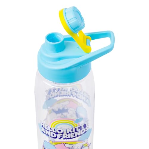 Silver Buffalo Sanrio Hello Kitty and Friends Chococat, Water Bottle, 28oz | Cinnamoroll, Kuromi, Keroppi, Badtz-Maru, Tuxedo Sam, My Melody, Screw Lid, Pochacco, Little Twin Stars, Pompompurin - color: Sanrio Hello Kitty and Friends Group, size: 28 Ounce