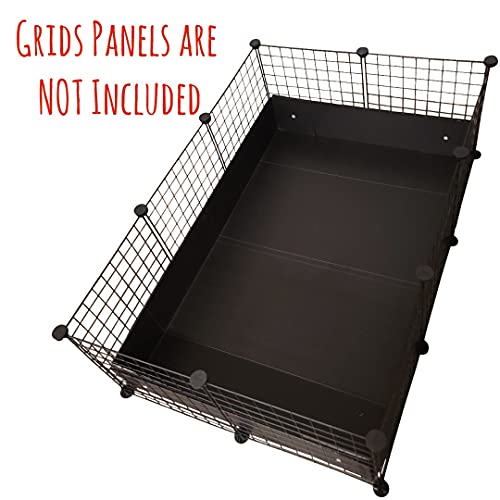 Corrugated Plastic Cage Liner Base for Guinea Pig C&C Cage - for use with 13.8" Grids ONLY! NOT Measured by Feet- Used with Grid Cages for Guinea Pigs, Hedgehogs, and Rabbits (2x3, Blue) - color: Blue, size: 27.5"L x 41.0"W x 6.0"H