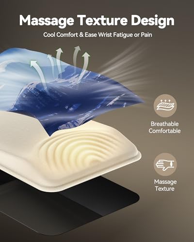 TECKNET Ergonomic Mouse Pad with Wrist Rest, Comfortable Relieves Pain | Built-in Memory Foam and Ergonomic Slope Design Relieves Carpal Tunnel Syndrome Pain, Mousepad for Office Gaming - color: Mountain Peak