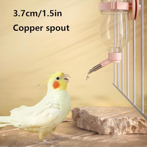 Pink 17oz/500ml No Drip Guinea Pig & Rabbit Water Bottle | Ideal chinchilla water bottle no drip. 500ml leak-proof pink dispenser keeps your small pet's cage clean and dry