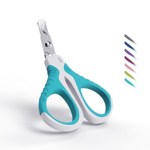 Pet Nail Clippers U07.1, Professional Claw Trimmer, Bended Scissor Special for Cats, Kittens, Dogs, Puppies, Small Animals, White/Pine Green - color: #01 White/Pine Green