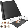Washable Guinea Pig Bedding Cage Liner Waterproof Rabbit Bedding, Easily Cut to Suit Cage and Reusable Pads for Guinea Pigs, Rabbits, Hamsters, Gerbils, and Chinchillas,18"×79",1pcs, Black Mat - color: 1 PCS Black 18"×79"