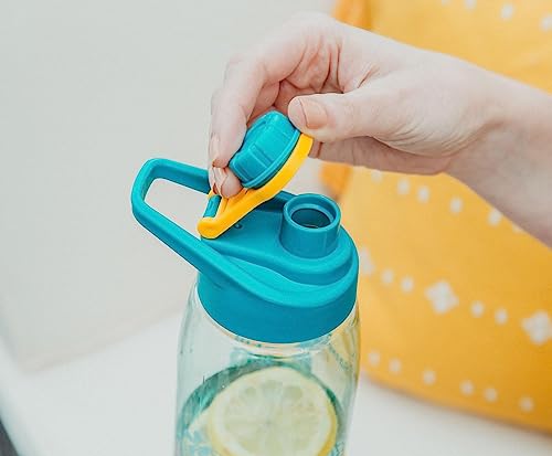 Silver Buffalo Disney Lilo and Stitch Tropical Hydration Tracker Schedule Water Bottle with Screw-On Lid, 28 Ounces - color: Lilo and Stitch Tropical Hydration Tracker, size: 28 Ounces