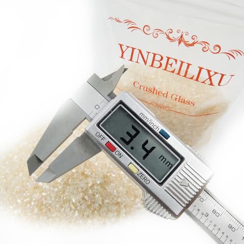 Crushed Glass Glitter, Broken Stones Shattered Glass Chips for Resin Art Crafts, Epoxy Resin Supplies, Geod Painting, DIY Art Projects, Jewelry Making, 2-4mm, 200g/7oz (Champagne) - color: Champagne