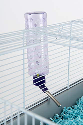 Lixit Standard Cage Water Bottles for Rabbits, Ferrets, Guinea Pigs, Hamsters, Rats, Mice and Other Small Animal's (8 Ounce, Purple) - color: Clear, size: 8 Ounce