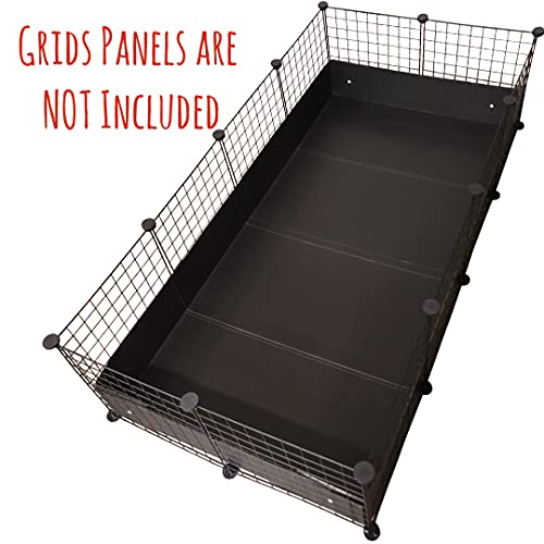 Corrugated Plastic Cage Liner Base for Guinea Pig C&C Cage - for use with 13.8" Grids ONLY! NOT Measured by Feet- Used with Grid Cages for Guinea Pigs, Hedgehogs, and Rabbits (2x4, Pink) - color: Pink, size: 55"L x 27.5"W (2x4 Grids)