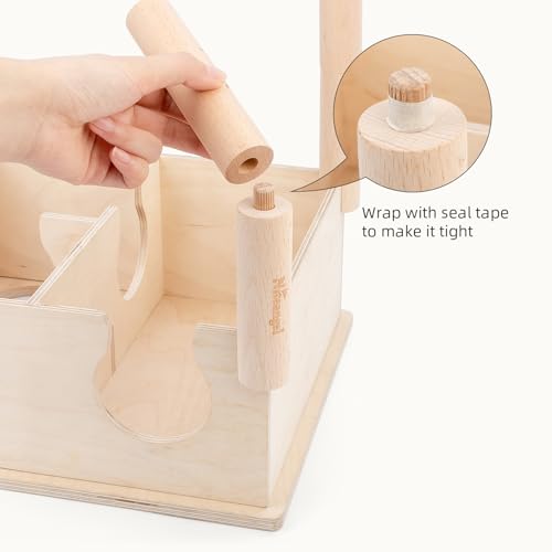 Niteangel Set of Beech Stilts for Elevating & Safely Setting Niteangel Multi-Chamber Series Maze House or Hamster Wheel Platform (Set of 5 Extended Stilts (5.1'' H)) - size: Set of 5 Extended Stilts (5.1'' H)