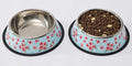 Stainless Steel Dog Bowls, Food and Water Non Slip Anti Skid Stackable Pet Puppy Dishes for Small, Medium and Large Dogs (2 Pack) - color: Sakura, size: ¾ Cup/7 oz