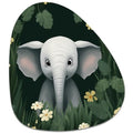 Rimilak Small Mouse Pad 6 x 7 Inch, Irregular Mini Mouse Pad with Non-Slip Rubber Base, Waterproof Compact Mouse Mat for Laptop Computer Wireless Mouse Keyboard Home Office Travel, Cute Elephant - color: Cute Elephant, size: 7L x 6W inches