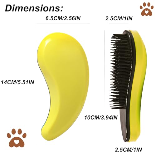 Puppy Brush, Soft Dog Brush for Grooming, Puppy Hair Remover Brush Comb, Grooming Tool for Poodles, Teddy, Yorkies, Maltese, Shih Tzu, Chihuahua, Yellow - color: Yellow