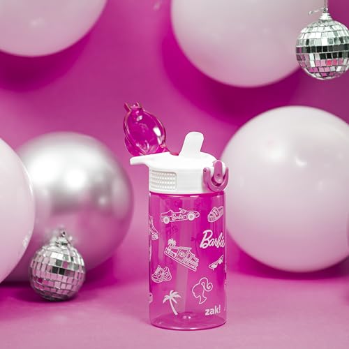 Zak Designs Barbie Sage 16oz Leak-Proof Straw Kids Water Bottle - color: Barbie, size: 16 Ounces