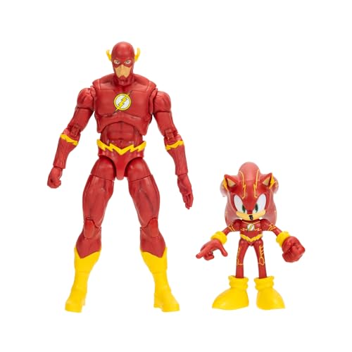 DC X Sonic the Hedgehog Sonic as The Flash & The Flash 2.5/5-inch Figures Multipack - style: 5" The Flash with 2.5" Sonic Flash