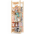 Stuffed Animal Storage Organizer, Wood Animals Zoo Toy Plushies Storage Holder with Cute Wave Design, Large Capacity Plush Toy Cage for Kids Room, Nursery & Playroom Organization(54" Tall)