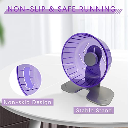 Hamster Exercise Wheel, Silent Spinner Hamster Running Wheels, Diameter 8.3 inch, Purple - color: Purple, size: 8.3 Inch