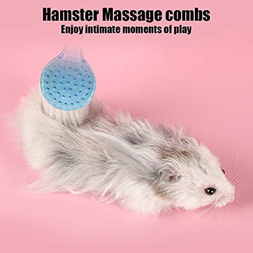 2 Pack Hedgehog Bath Brush Guinea Pig Massage Comb for Hamster Rats | Cleaning Supplies, Ferrets, Chinchilla - color: Blue