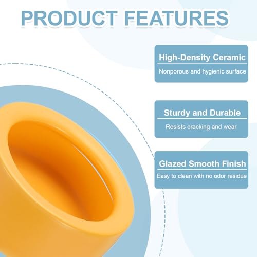 Reptile Food Bowl, Worm Water Dish Ceramic Pet Bowl Food Dish Anti Escape Feeder Small (3 in, Clay), Intended for Gecko/Scaled Pet/Amphibians/Spiders/Small Mammals - color: Clay, size: 3 In