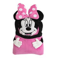 Disney Let's Party Pink, Black and White Minnie Mouse Character Shaped Toddler Blanket - color: Minnie Mouse Let's Party Pink