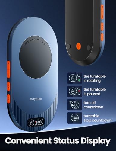 Vaydeer Air 3 Ultra Mouse Mover with APP, Ultra Slim Mouse Jiggler with Timer Function, Undetectable & Noiseless, Simulates Realistic Mouse Movement, Driver-Free, Keeps PC Active (Olive Green) - color: Dark Green, style: App + Button Control