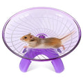 POPETPOP Silent Hamster Running Wheel 7.08 Inch Exercise Saucer with Low Noise and Smooth Edges for Small Pets Like Hamsters Gerbils Hedgehogs - color: Violet