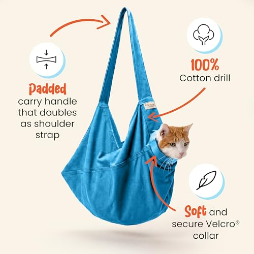 Cozy Comfort Carrier - Extra Small Light Blue Cat Carrier Soft and Pet Carrier Administration, Grooming, Vet Visits, Dental Care, and Nail Trimming - color: Light Blue, size: X-Small
