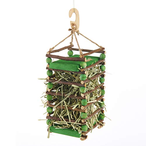 Oxbow Apple Stick Rabbit Hay Feeder, Guinea Pig Hay Holder, Chewable | Bunny Hay Feeder, Guinea Pig Hay Feeder, Rabbit Enrichment, Chewable Cage Accessory, Supports Foraging And Enrichment