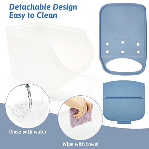 BNOSDM Chinchilla Sand Bath Container Chinchilla Dust Bath Tub Transparent Hamster Toilet Shower Room Plastic Hamster Bathroom Kit with Sand Cup&Scoop for Gerbil Hedgehog Squirrel (Blue) - color: Blue