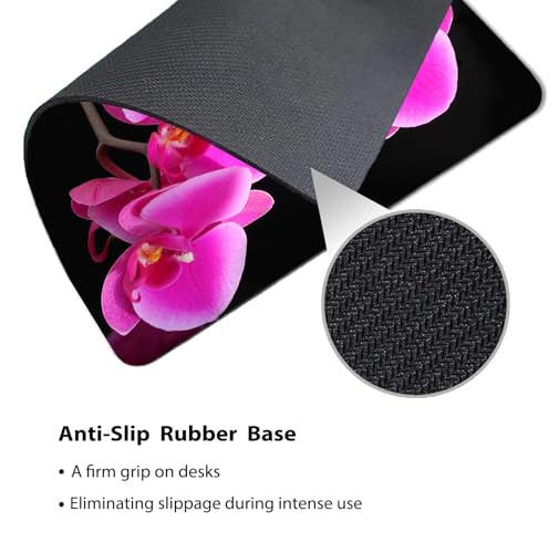 9.5x7.9 Inch Office/Gaming Mouse Pad, Create in Me a Clean Heart Christian Bible Verse Scripture, Vibrant Pink Orchids with Inspirational Quote Cute Anti-Slip Mat for Desk - color: Colorful Pattern Art11