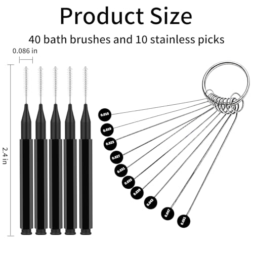 Shower Head Cleaner Tool, Shower Head Cleaning Brushes Small Hole, Shower Head Cleaner Picks Anti-Clogging Nozzle Little Gaps with Storage Boxes for Household Bathroom, 50 PCS