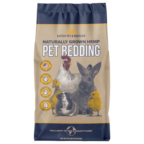 Eaton Pet and Pasture Hemp Bedding for Chickens, Rabbits, Small Pets, 33 Lb - size: 33 Pound (Pack of 1)