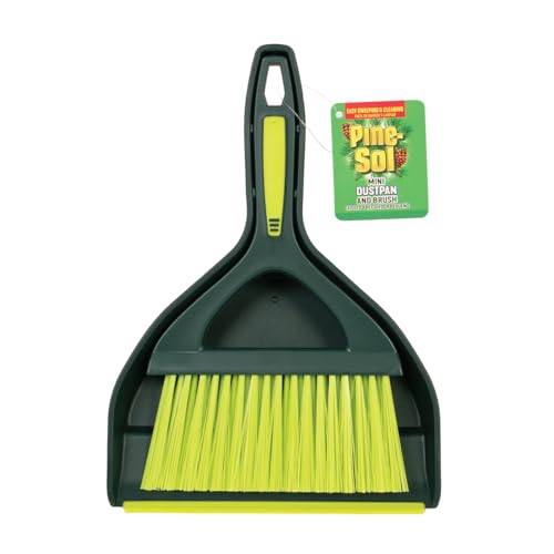 Pine-Sol Mini Dustpan and Brush Set | Nesting Snap-On Design | Portable, Compact Dust Pan and Hand Broom for Cleaning, Green - size: (Pack of 1)
