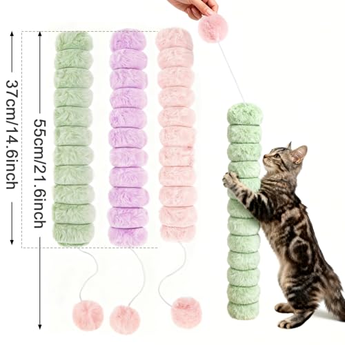 Cat Kicker Toy 3 PCS, Quiet Cat Catnip Toys for Indoor Cats | Interactive Cat Toy Pillows Long Cat nip Toys for Kitten 14.6in/37cm - style: Quiet 3pcs