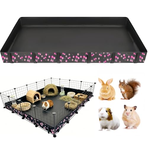 DZWLKJ Waterproof Guinea Pig Cage Liner,Washable Tarp Bottom Base,Cherry Graphic,48"x60", Reusable for Rabbit, Chinchilla, Hedgehog, Ferret & Other Small Animals. - size: C&C 4x5(48x60 inches)